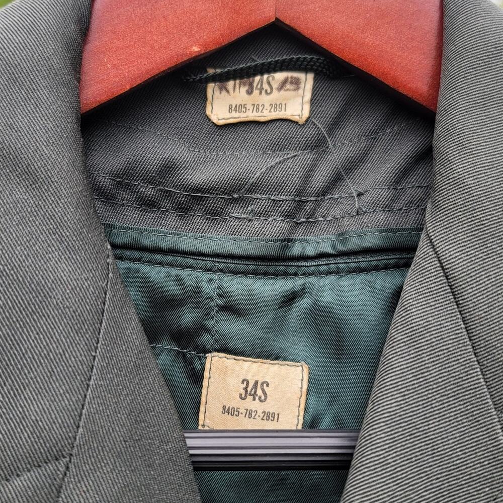 Vtg US Army Wool Gabardine AG44 Military Overcoat w/ Removable Liner - Picture 7 of 7
